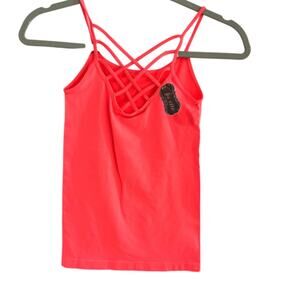 SUZETTE COLLECTION NEON CORAL STRETCH TANK ONE SIZE